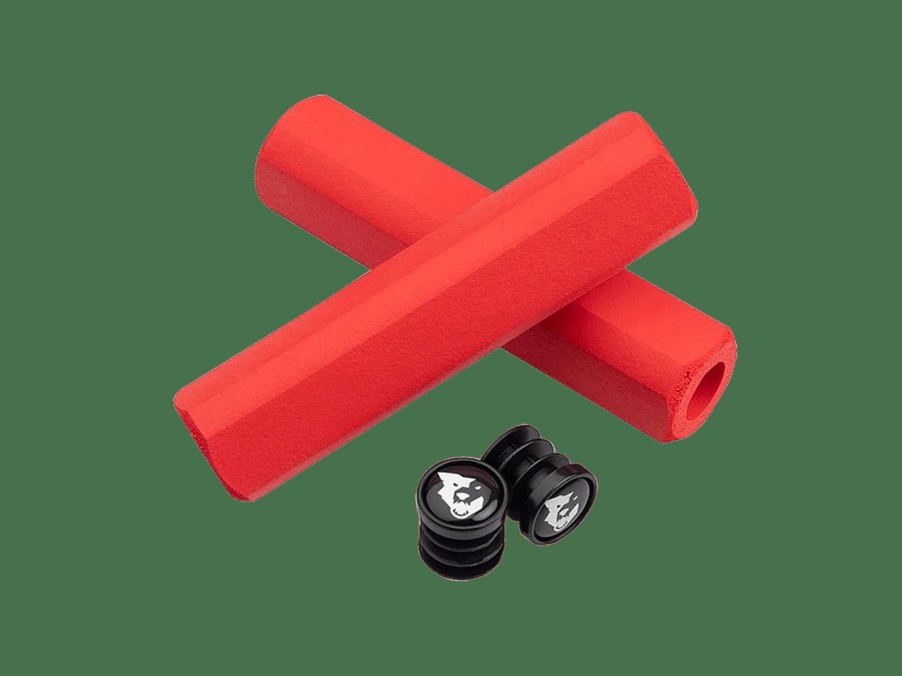 Parts Trek Grips | Wolf Tooth Fat Paw Cam Grip Set Red