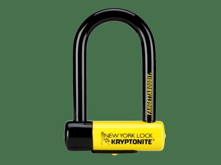 Accessories Trek Locks | Kryptonite New-U New York Fahgettaboudit Mini U-Lock Black