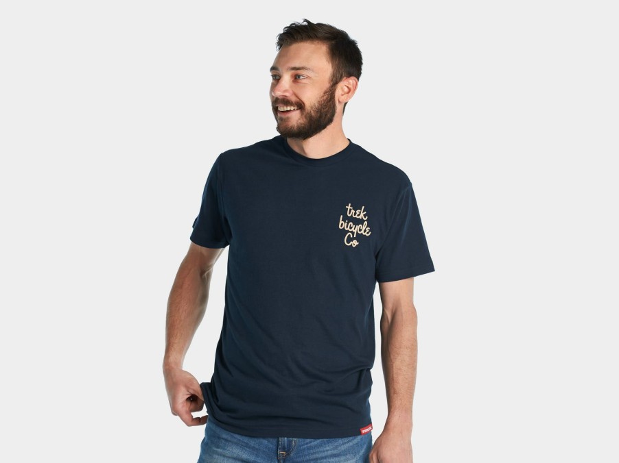 Apparel Trek T-Shirts | Trek Check Script Unisex T-Shirt Navy