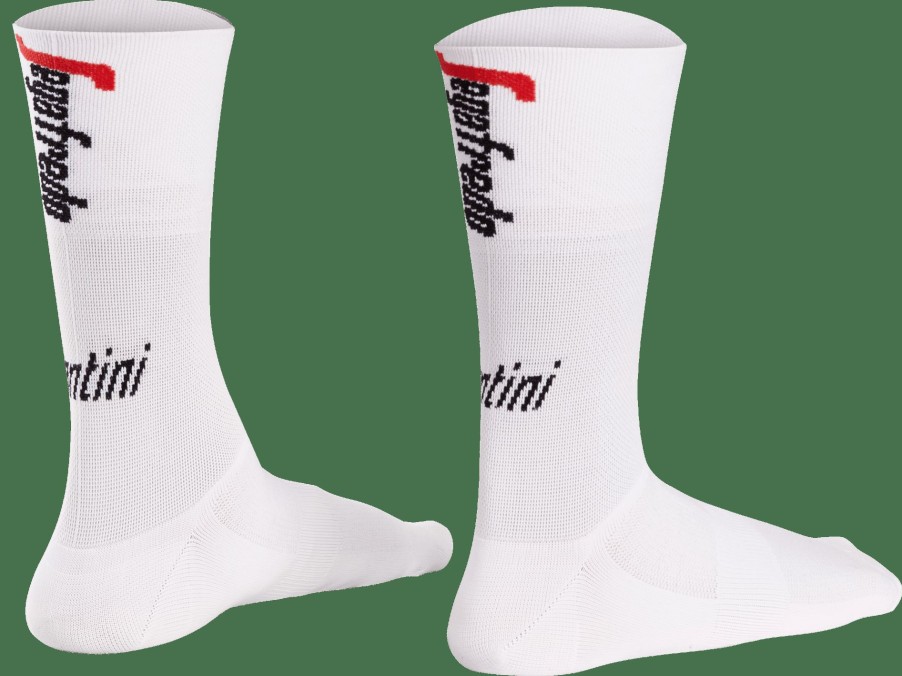 Apparel Trek Team Wear | Santini Trek-Segafredo Men'S Team Cycling Socks White/Red