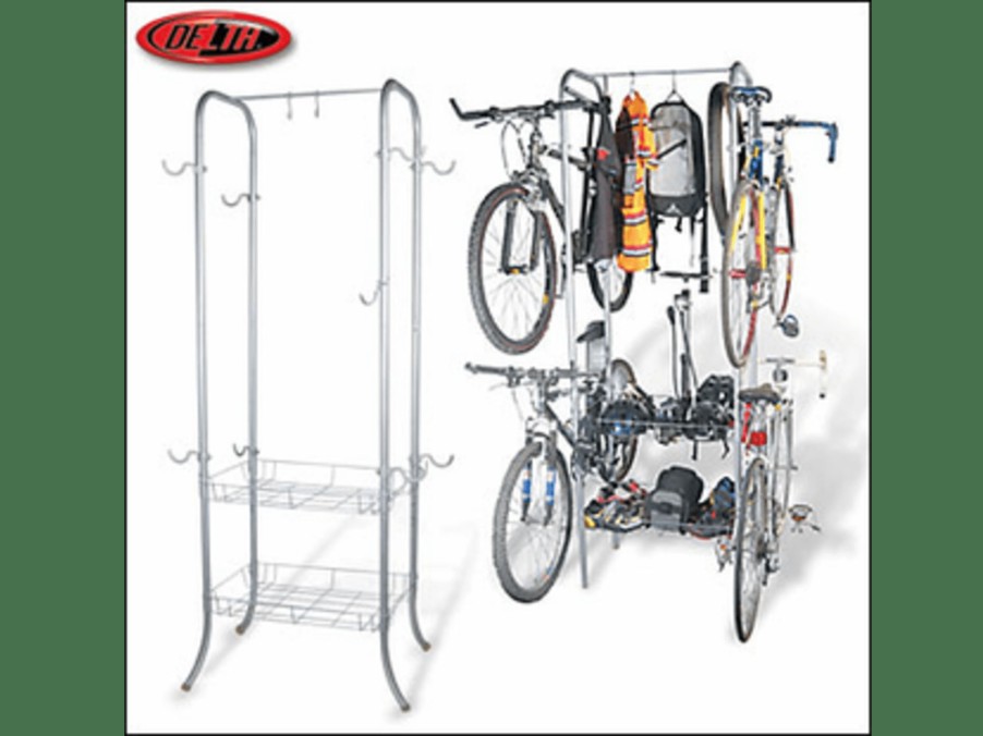 Accessories Trek Bike Storage | Delta Two Bike Rugged Gravity Stand Rack Grey