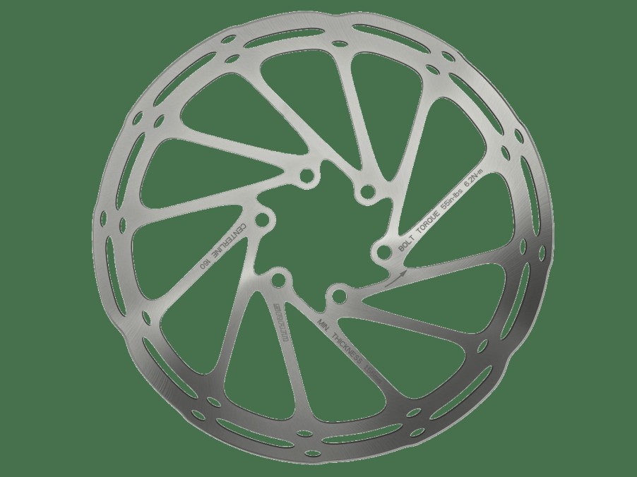 Parts Trek Brakes & Levers | Sram Centerline 6-Bolt Rounded Edge Disc Brake Rotor Silver