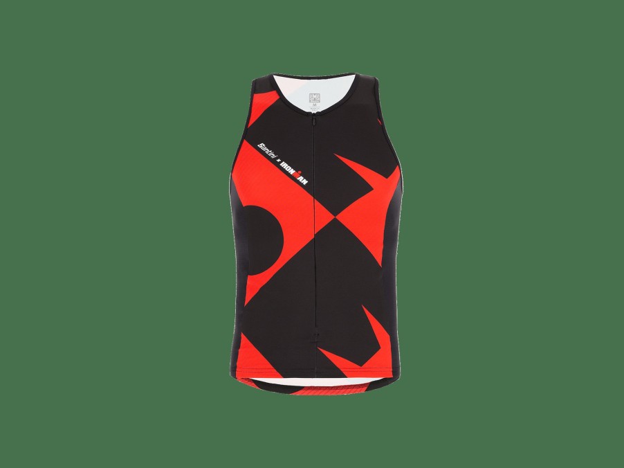 Apparel Trek Jerseys | Santini Ironman Cupio Men'S Triathlon Top Black/Red