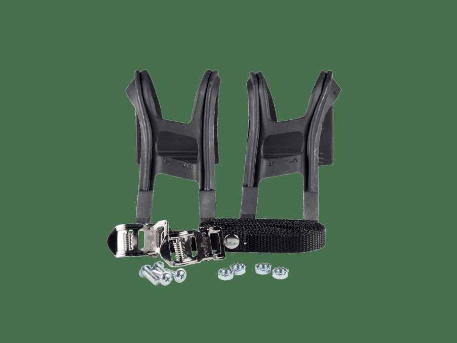 Parts Trek Pedals | Wellgo Mt-14 Large Toe Clip & Strap Set