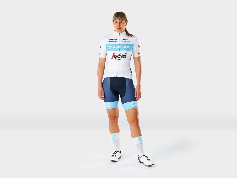 Apparel Trek Team Wear | Santini Trek-Segafredo Women'S Team Replica Race Jersey White/Light Blue