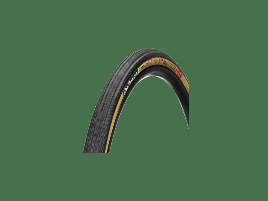 Parts Trek Road Tires | Challenge Strada Pro Handmade Tubeless Road Tire Black/Natural