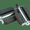 Parts Trek Pedals | Electra Deluxe Block Pedal Set Chrome/Black